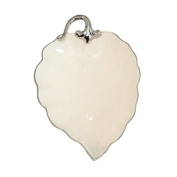 Vintage Lenox Woodleaf Platinum Collection Trinket Candy Dish - Picture 2 of 7